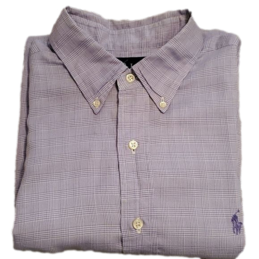 Ralph Lauren Men's Plaid Long Sleeve Button Down Size 16 34